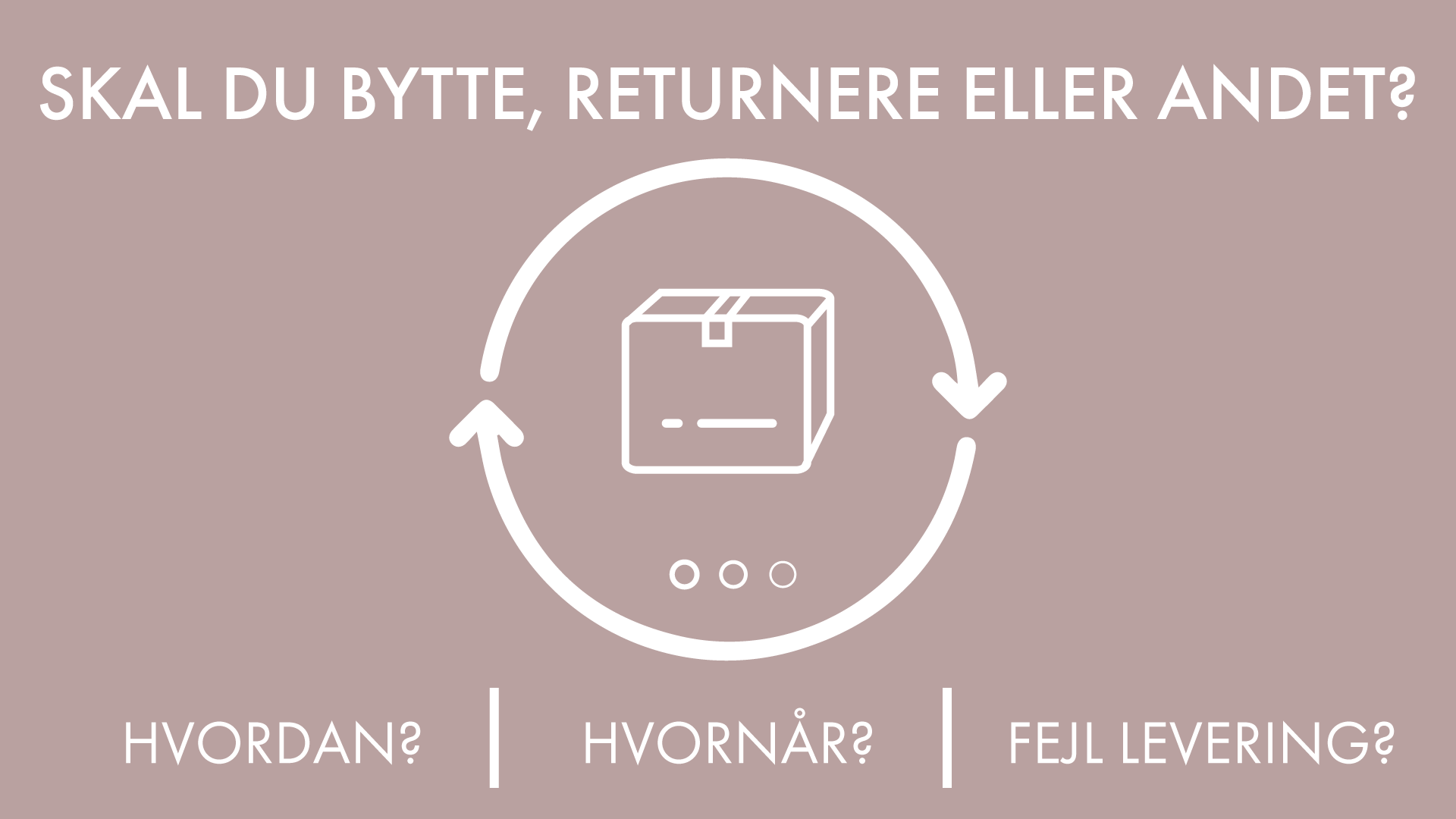 Bytte og retur