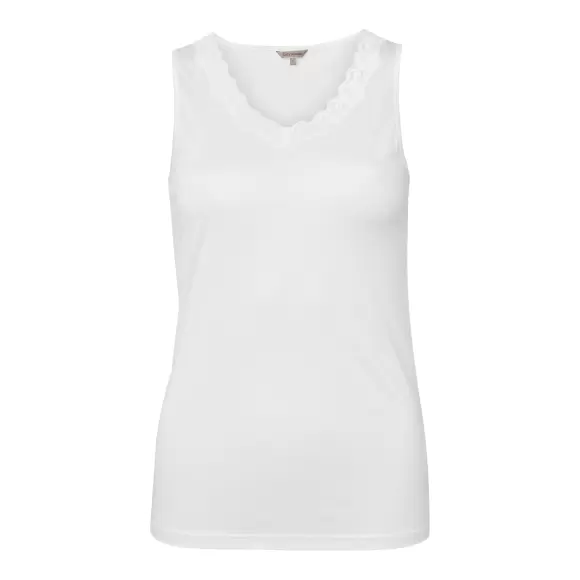 Lady Avenue - Silke Top Med Blonde, Off White