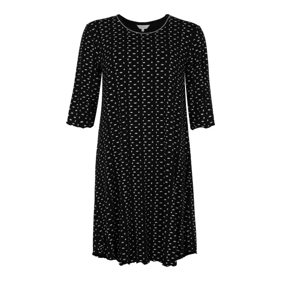 Wiki - Bamboo Nightdress, Black/White