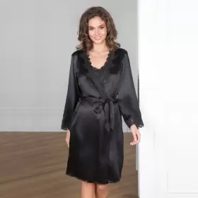 Pure Silke Kimono, Black