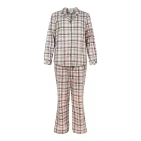 Cotten Fannel Pyjamas, Army/Rose Checks