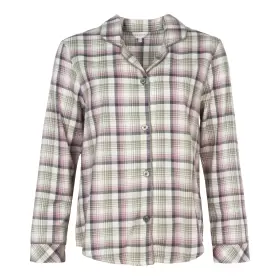 Cotten Fannel Pyjamas, Army/Rose Checks