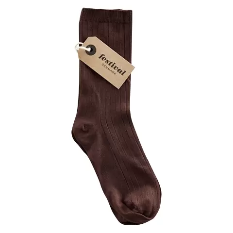 Bamboo Ankel Strømpe, Dark Brown