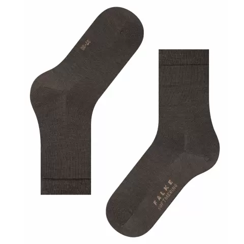 Softmerino Ankelstrømpe, Dark Brown