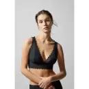 Femilet - Floral Touch Blondetop, Sort