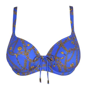 Blå bikini top med mønster, Sofie lingeri