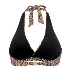 Maui Halterneck Top, Black/Fuchsia/Saff