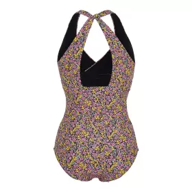 Maui Badedragt, Black/Fuchsia/Saff