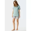Schiesser - Pyjamas M/Shorts, Light Blue