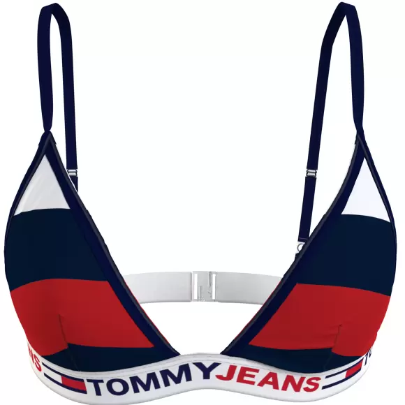 Tommy Hilfiger Striped Band Triangle Bra #Striped#Hilfiger#Tommy