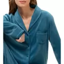 Triumph - Boyfriend Velour Top, Smoky Blue