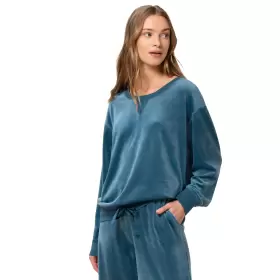 Velour Sweater, Smoky Blue