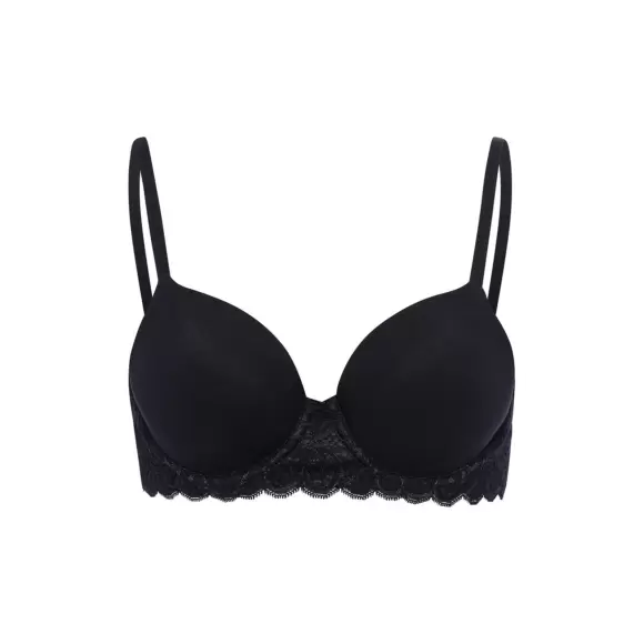 HANRO INTERNATIONAL - MOMENTS T-SHIRT BRA 0019 BLACK