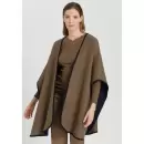 HANRO INTERNATIONAL - PONCHO 2804 DEEP NAVY/WALNUT