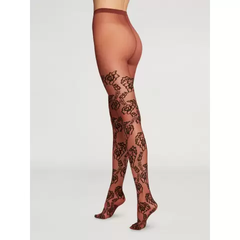 Doralee Tights, Acai/Black