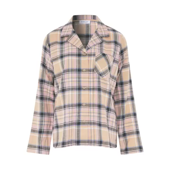 Femilet - Heat Flannel Natbluse, Tartan