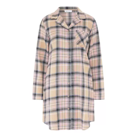 Femilet - Heat Flannel Natskjorte, Tartan