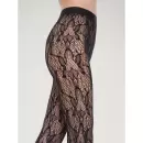 Wolford - Monogram Blomster Strømpebuks, Sort