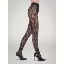 Wolford - Monogram Blomster Strømpebuks, Sort