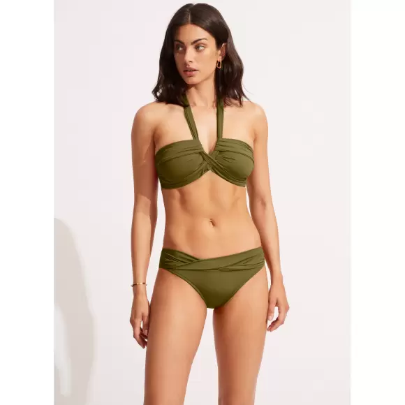 Seafolly - Halter Bandeau Bikini, Avocado