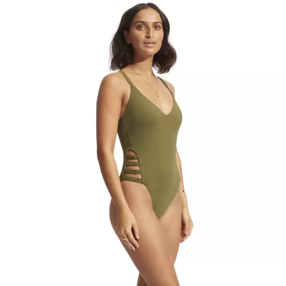 Seafolly - GATHERED STRAP ONE PIECE AVOCA