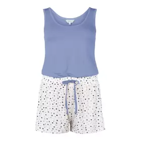 Bambus Pyjamas Med Shorts, Blue
