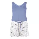 Wiki - Bambus Pyjamas Med Shorts, Blue