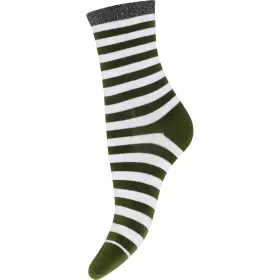 Ankel Sock Glitter, Grøn/Hvid