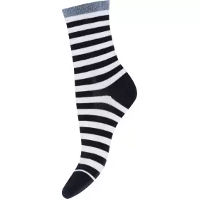Ankel Sock Glitter, Blå/Hvid