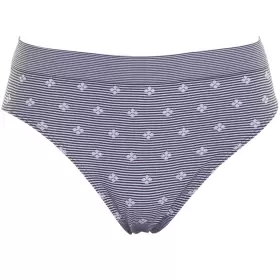Lucia Tai, Stripe W. Flower Medium Blue