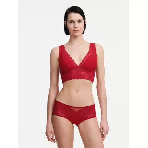 Floral Touch Blondetop, Scarlet