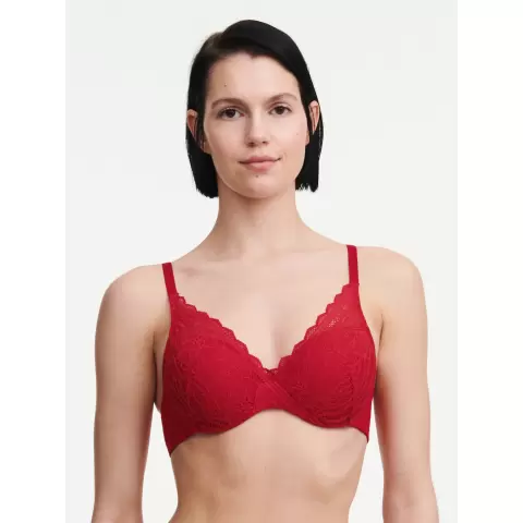 Floral Touch Padded, Scarlet