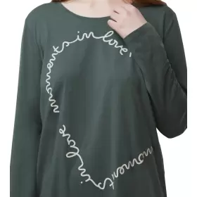 Nightdress Lang Ærme, Smoky Green