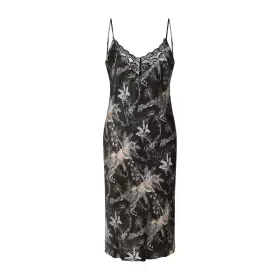 Laura Chemise Dress, Sort/Grå