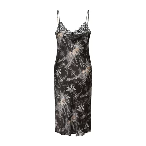 Laura Chemise Dress, Sort/Grå