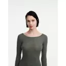 Chantelle - Langærmet Uld/Silke, Slate Grey
