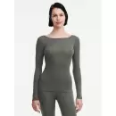 Chantelle - Langærmet Uld/Silke, Slate Grey