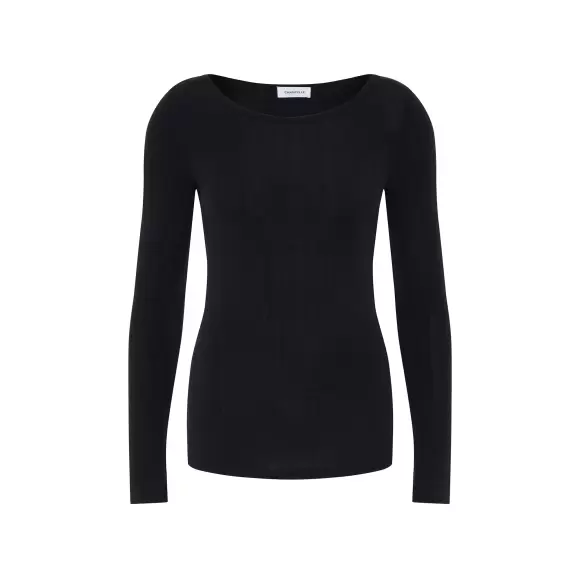 Chantelle - Langærmet Uld/Silke, Sort