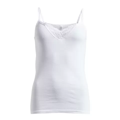 Debbie Top Smal Strop Blonde, White