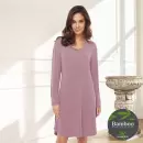 Wiki - Bamboo Natkjole Lang Ærme, Winter Rose Wiki - Bamboo Natkjole Lang Ærme, Winter Rose