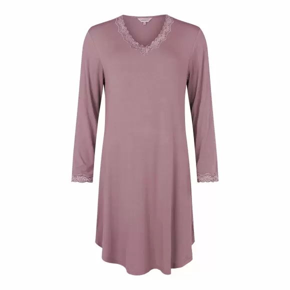 Wiki - Bamboo Natkjole Lang Ærme, Winter Rose Wiki - Bamboo Natkjole Lang Ærme, Winter Rose