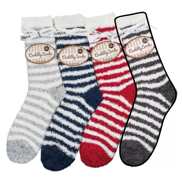 Taubert Textil - Relax Cuddly Socks, Mørkegrå/Hvid Striber