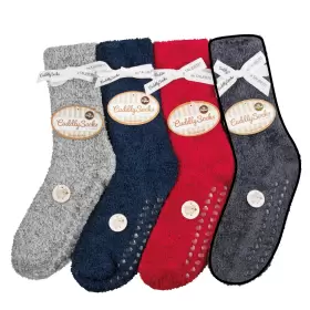 Anti Slip Cuddly Socks, Mørkegrå