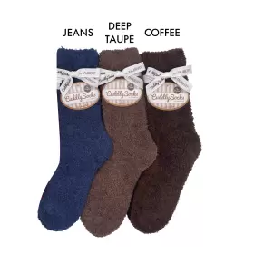Smooth Cuddly Socks, Deep Taupe
