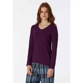 Natbluse Lang Ærme, Plum