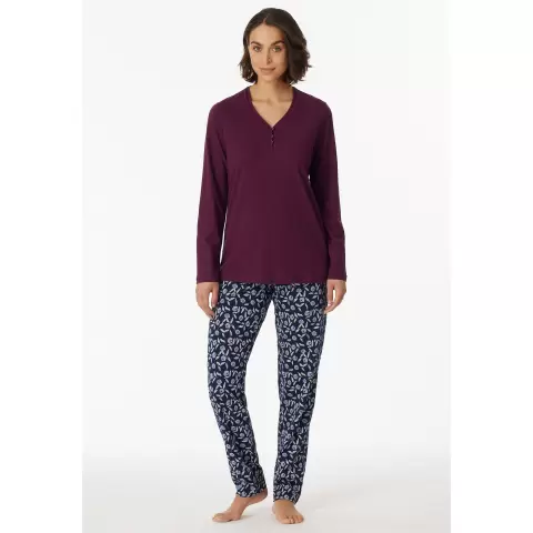 Pyjamas Lang Ærme, Plum