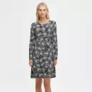 Nanso - Dam Big Shirt Mandariini, Sort/Hvid