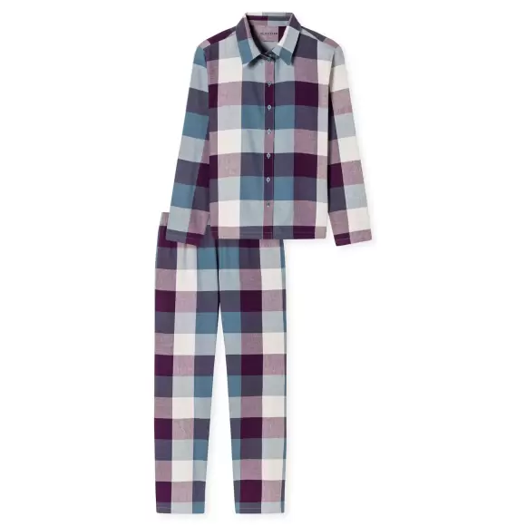 Schiesser - Pyjamas Lang Ærme, Dark Multicolor