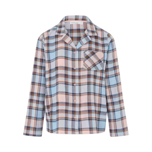 Femilet - Heat Flannel Bluse, Print Carreaux