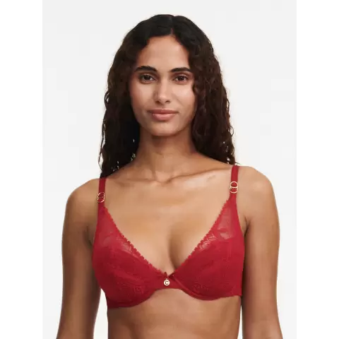 Orchids Push-Up Bra, Passion Red